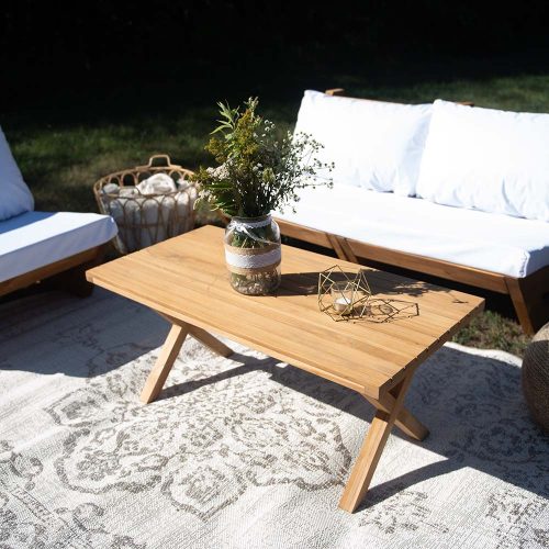 Teak kerti kisasztal dohányzóasztal bérlés